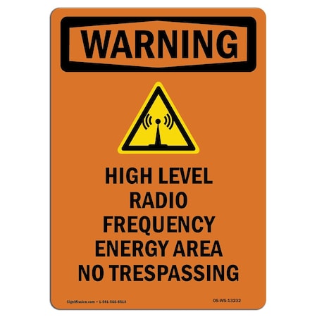 OSHA WARNING, 5 Height, 7 Width, Decal